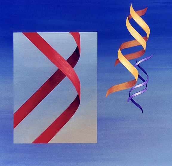 Abstract painting of DNA.