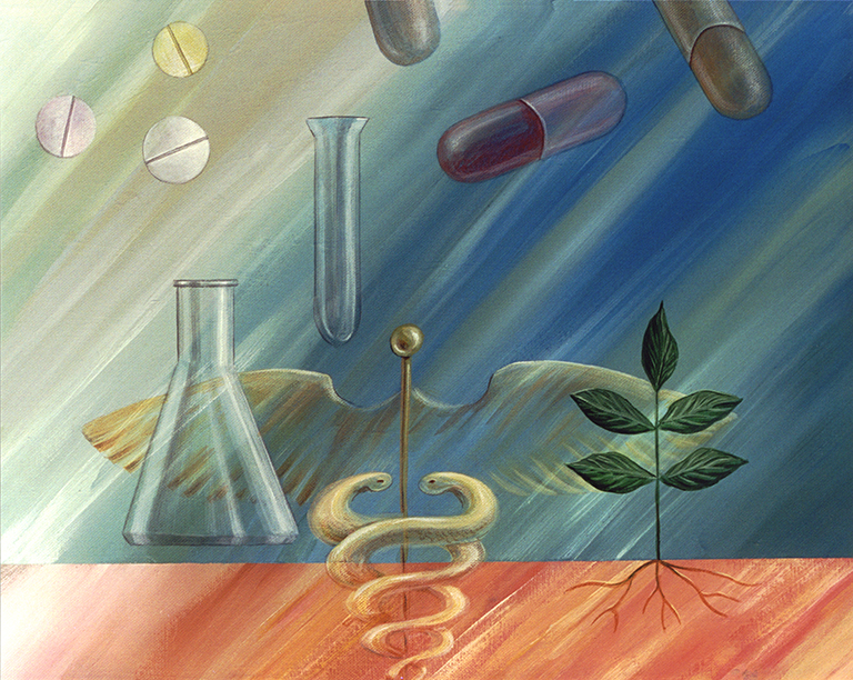 Pharmaceutical painting on canvas.